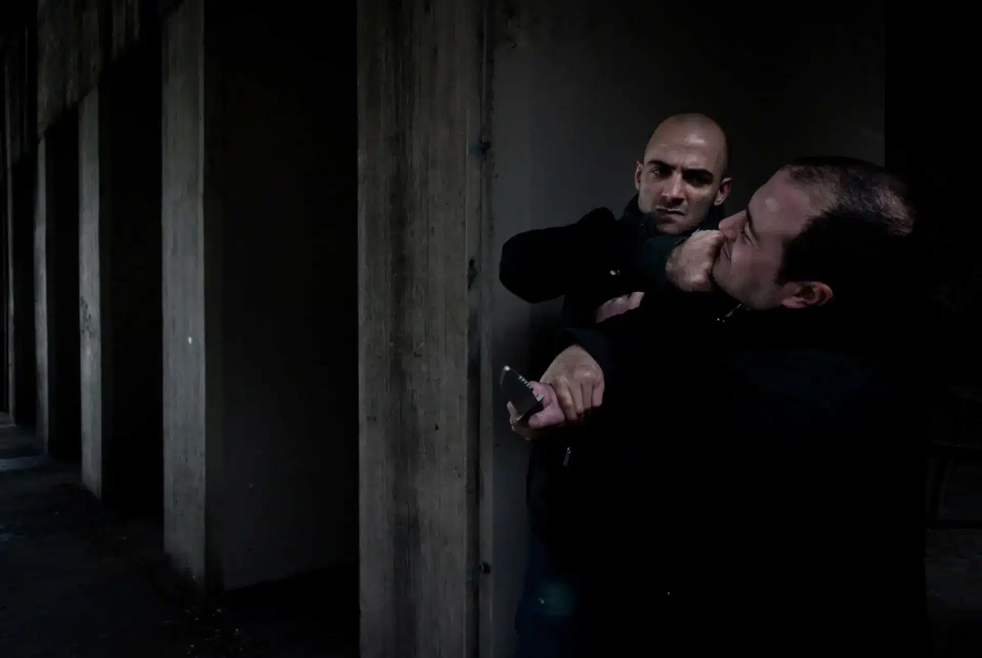 Nácvik obrany proti útoku na tréninku Krav Maga
